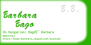 barbara bago business card